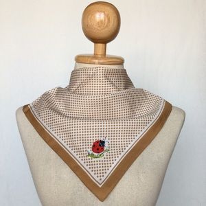 *$10 for 2 Vintage polka dots ladybug square scarf